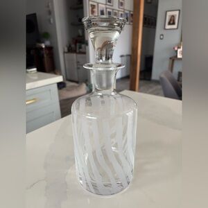 Lenox Banyan Stripe Kate Spade Decanter with Stopper 11”